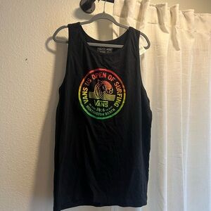 Vans US Open Surfing Black Tank with Gradient Logo